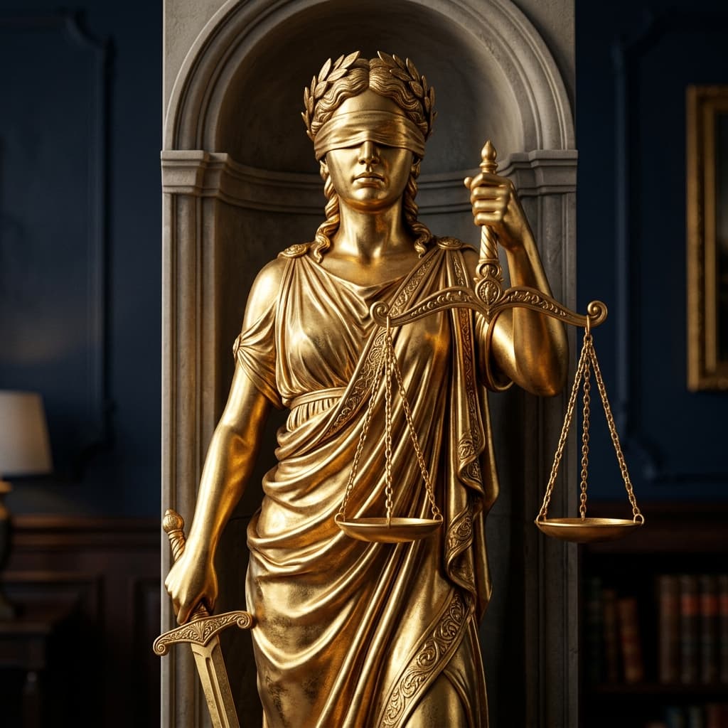 Lady Justice Gold Statue